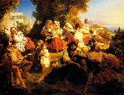 Franz Xaver Winterhalter Il dolce farniente oil painting reproduction